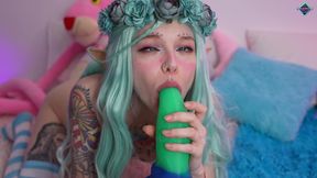 Shy Elf gets pounded by toy dragon, screams pleasure in extreme anal&#x1F44C; penetration