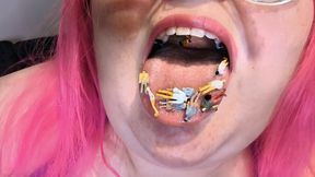 Giantess Daisy's "tiny" borrower feast – POV Teasing & oral vore