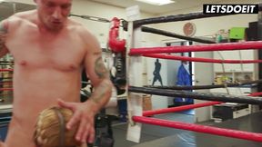 Gina, Kat & Ember Team Up On Boxer's Huge Cock - SCAN ANGELS