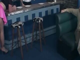 Breasty mother I'd like to fuck Gets Pounded Hard Over Bar Counter