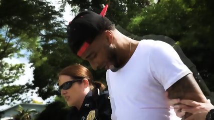 Black rapper gets busted by horny cops that want to fuck him hard at a warehouse after arresting him
