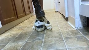 Crush - Goddess MXDominion Stomping on mummified skull in black Dr Martin Boots, femdom, foot domination, mindfuck 1080