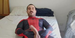 Spiderman long all the cum!
