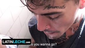 Latin Leche - Naughty Latino Boy Is Ready To Do Anything For Clout So He Takes Two Cocks outdoor