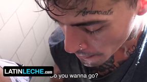 Latin Leche - Naughty Latino Boy Is Ready To Do Anything For Clout So He Takes Two Cocks outdoor