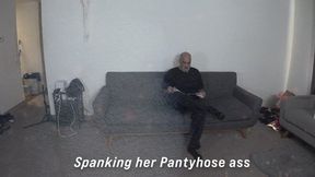 Spanking her Pantyhose ass as Punishment 2