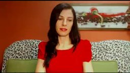 Touching Herself in a Red Dress