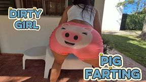 Stinky little Pig farting dirty