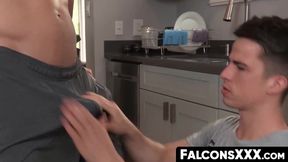 FalconsXXX.com - Morning coffee is served with a sensual blowjob and hard raw sex