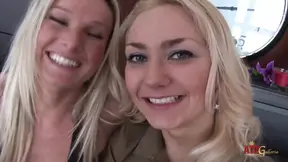 Two Blonde Girls Playing Police Games Together