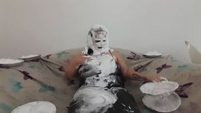 Pies in the Face in Leather Dress