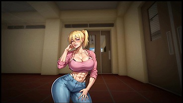Futanari Muscle Growth World [ Femboy Hentai Game ] Ep.2 masochist tiny dick cumshot on livestream !