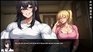 Futanari Muscle Growth World [ Femboy Hentai Game ] Ep.2 masochist tiny dick cumshot on livestream !