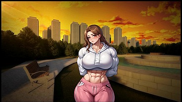 Futanari Muscle Growth World [ Femboy Hentai Game ] Ep.2 masochist tiny dick cumshot on livestream !