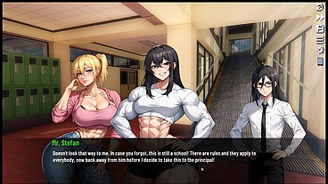 Futanari Muscle Growth World [ Femboy Hentai Game ] Ep.2 masochist tiny dick cumshot on livestream !