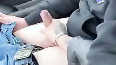 Tattooed men go wild on public road head with handjob and BJ