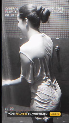 Big Ass Blonde Showing off Under the Shower in My T-shirt
