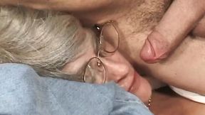 Naughty old granny enjoys destroyed in a big dick gangbang