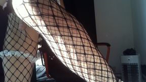 Femboy in Fishnet Stockings Riding Dildo Hard - Stepdaddy's Little Slut
