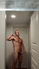 Russian guy jerks in silence and cum creamy load!