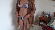 I filmed my stepmother putting on a bikini to go to the beach and give guys hard-ons.