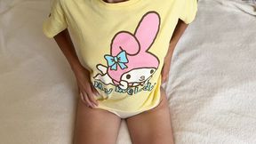 My little one is getting wet and moaning loudly