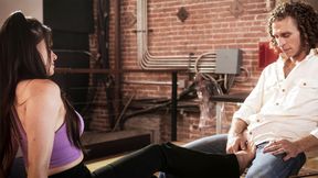 Busty actress lands a role with footjob