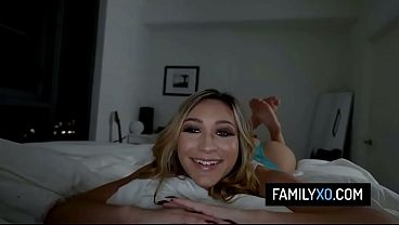 Perv stepdad don'_t mind sharing his bed with stepdaughter - Ana Rose