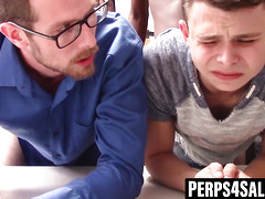 Young delinquents dad sucks officers BBC to free son