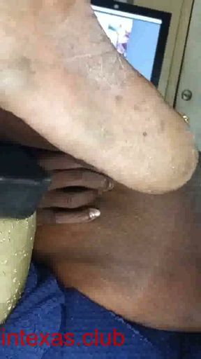 Thot in Texas - Ebony BBW Homemade Real Mom Sex Part 32   Clip 1