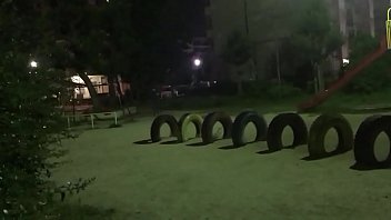 野外露出ローターチンポとアナルバイブオナニー