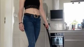 Spanking you with my leather belt