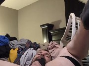 Max playing with thrusting dildo