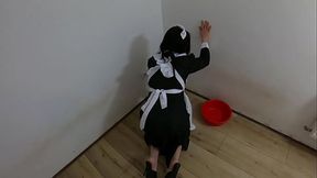 Vintage Maid Roleplay &ndash_ Stockings, Blowjob &amp_ Doggy with Cum on My Outfit