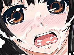 Hentai girl gets facialed