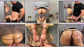 Shackled Gloryhole Oily Ass and Soles Fuck 4K - Bondage - Handcuffs - Foot Worship - Sole Fucking - Foot Fetish - Cock Tease - Shackles - Chains - Ass Worship - Asshole - Lotion - Pussy Worship