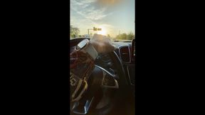 Driving, pumping my pedals, imagining your cock is somewhere in between