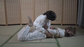 xr264q-One girl binds and plays with another girl