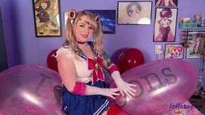 Sailor Moon Cums On Crystal Pink Airship Balloon