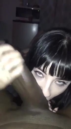 Amateur POV sucks BBC in worshipful handjob blowjob scene