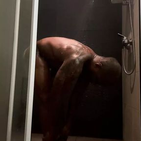 BBC shower stroking