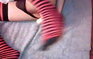 Sissy self vibrator fuck