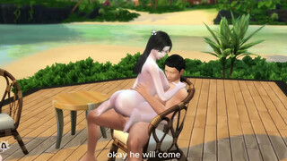 Hook-up bang-out on the building the sims game sequence