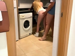 Petite Hot Blonde Seduced For Home Sex In Kitchen