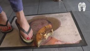 Cake in face of her Slave