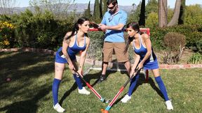 April O'neil and Daisy Cruz are fucking with a pretty huge boner