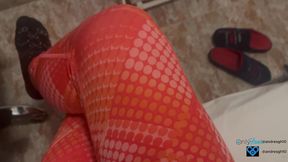 Young Man in Leggings Masturbates