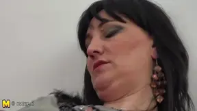 Damn My Friend's Mom Caught Herself Getting Off On The Living Room Couch