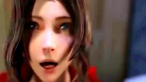 Aerith Brings Forbidden Lust Through a Glowing Portal in FF Erotica