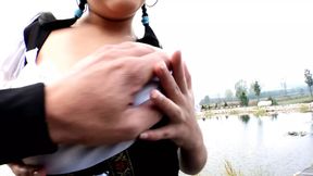 Jasmine Black, EURO Busty Babe &amp; Freddy Dalton, POV outdoors, indoors, costume, natural big boobs, cum on tits, bitch, T